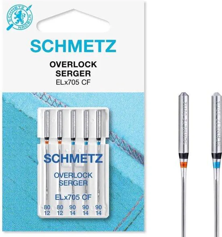 Schmetz Elx705 CF 80/12-90/14 5pk (Overlock/Coverstitch)