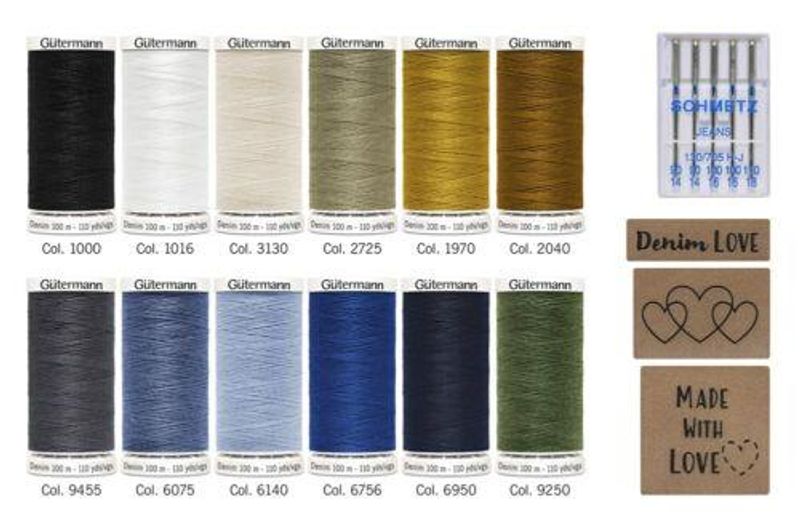 Gütermann Denim Trådpakke 12x100m