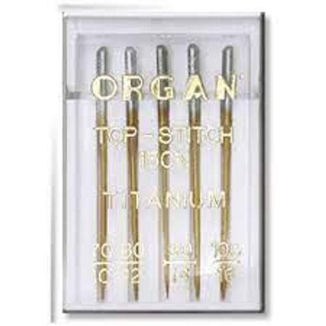 Hovedbilde Organ Titanium Topstitchnål #70-100 5pk