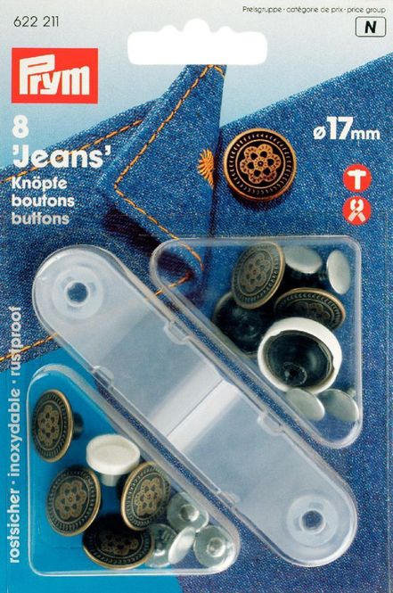 Hovedbilde Prym Jeansknapper Blomst 17mm