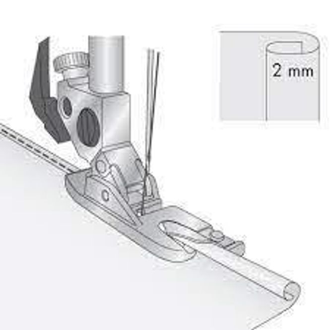 Hovedbilde Husqvarna Trykkfot Faldefot 2mm
