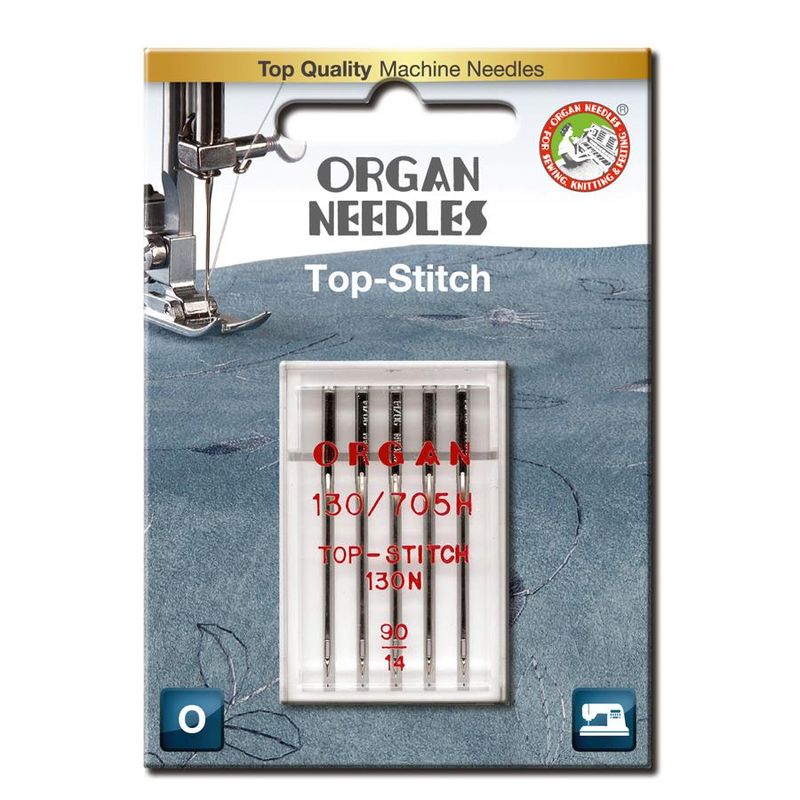 Organ Topstitchnål #90 5pk