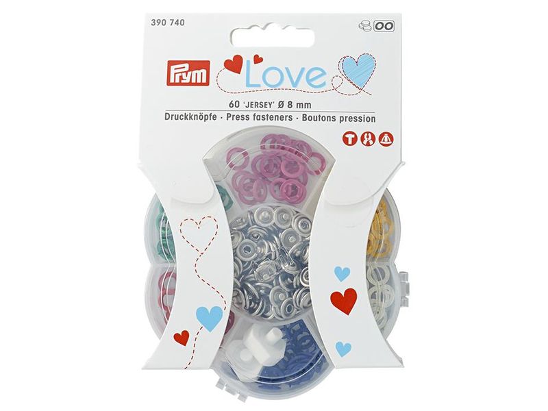 Prym Love Jersey Trykknapp 8mm 60stk