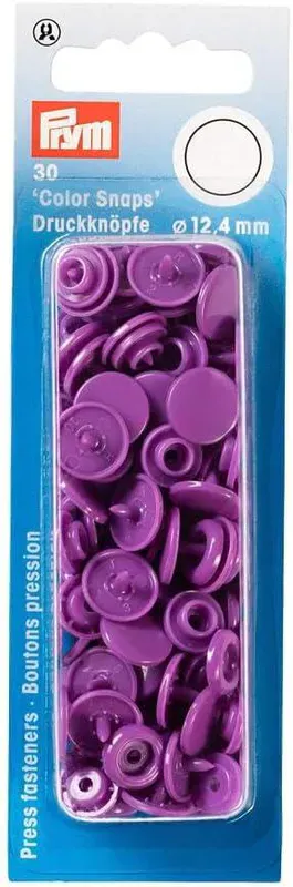 Prym Color Snaps Trykknapp 12,4mm 30 stk Runde